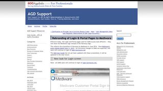 Rebranding of Login & Portal Pages to Mediware - AGD Support