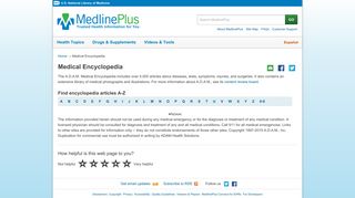 Medical Encyclopedia: MedlinePlus
