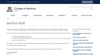 Access My College of Medicine Email via Outlook Web App | College ...