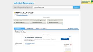 medmail.usc.edu at WI. Outlook Web App - Website Informer