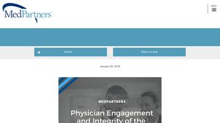 Physician Engagement and Integrity of the Patient ... - MedPartners