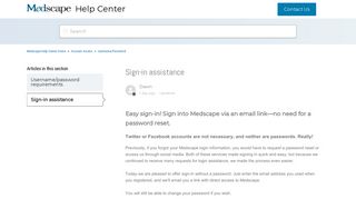 Sign-in assistance – Medscape Help Center Home