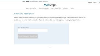 Medscape Password Assistance