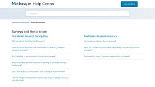 Surveys and Honorarium – Medscape Help Center Home