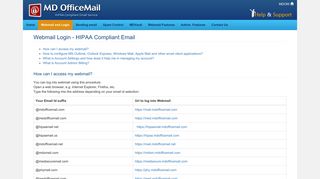 Webmail and Login - MDofficeMail