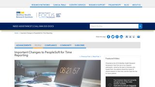 Important Changes to PeopleSoft for Time Reporting - MedStar Health