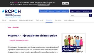 MEDUSA - injectable medicines guide | RCPCH