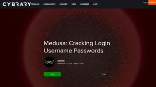 Medusa: Cracking Login Username Passwords - Cybrary