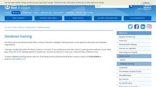 Database training - Medway NHS Foundation Trust