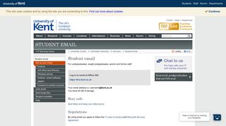 Student email - Student Email - University of Kent