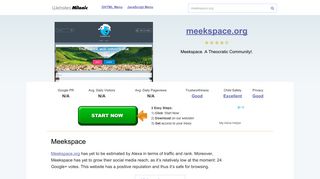 Meekspace.org website. Meekspace.