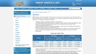 Ukraine » Meest America Inc. Delivery of parcels and cargo ...