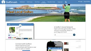 GolfSmash - Meet Local Golfers Social Network.