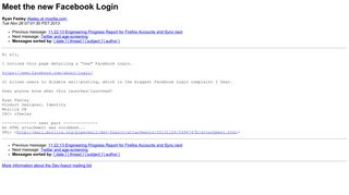 Meet the new Facebook Login - Mozilla Mailing Lists
