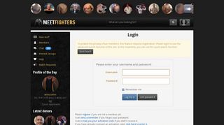 Login - MeetFighters.com