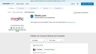 Top 7 Reviews and Complaints about Meetic.com