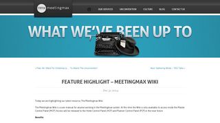 Feature Highlight - Meetingmax Wiki - Meetingmax - Meetingmax