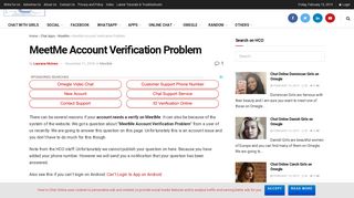 MeetMe Account Verification Problem | How to Chat Online