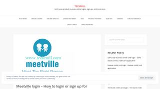 Meetville login - How to login or sign up for Meetville dating profile