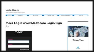 Meez Login www.Meez.com Login Sign In Meez Signin Login Help