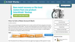How to Get a Meez Account Back | It Still Works