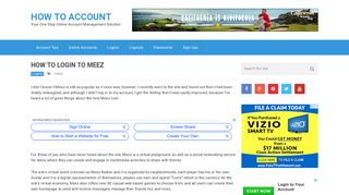 How to Login to Meez | How To Account