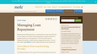 Managing Loan Repayment - MEFA
