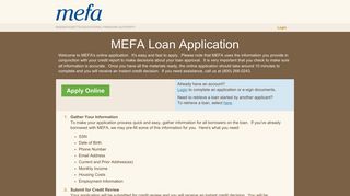 MEFA Private Loans - MEFA Loan Application
