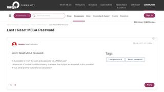 Lost / Reset MEGA Password - MEGA Community