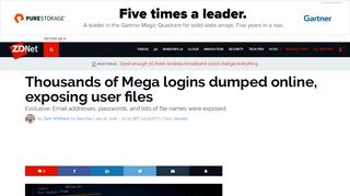 Thousands of Mega logins dumped online, exposing user files | ZDNet