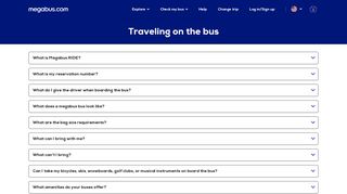 Traveling on the bus | megabus