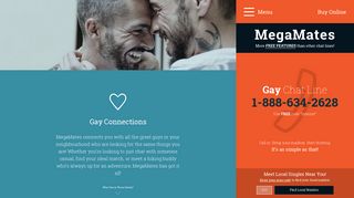 Meet gay men on MegaMates Chatline and make a connection today