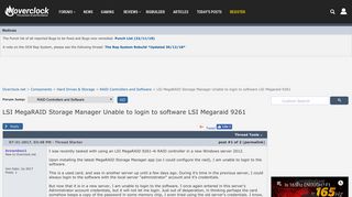 LSI MegaRAID Storage Manager Unable to login to software LSI ...