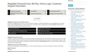 MegaStar Financial Corp. Bill Pay, Online Login, Customer Support ...