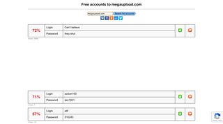 megaupload.com - free accounts, logins and passwords