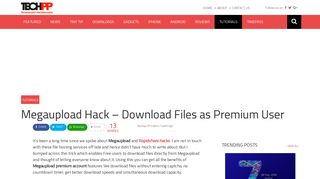 Megaupload Hack - Download Files as Premium User - TechPP