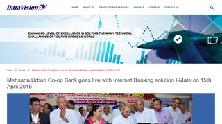 Mehsana Urban Co-op Bank goes live with Internet Banking solution I ...