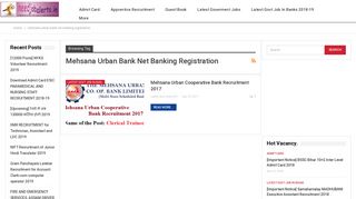 mehsana urban bank net banking registration Archives - Latest Govt ...