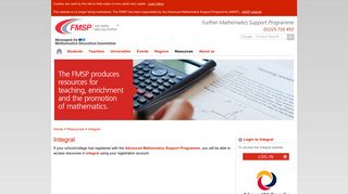 Integral resources - The Further Mathematics Support Programme