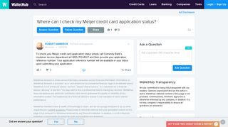 Where can I check my Meijer credit card application status? - WalletHub