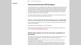Datenschutzhinweise bahn.de