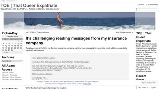 It's challenging reading messages from my insurance company. « TQE ...