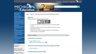 MDE - MEIS (Michigan Education Information System)