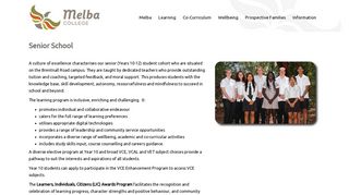 Senior School – Melba College