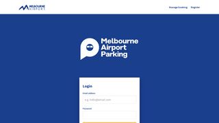 Login | ADVAM Booking Journey - Melbourne Airport Parking