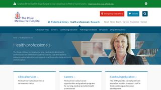 Health professionals | The Royal Melbourne Hospital