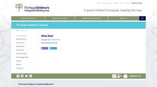 The Royal Children's Hospital : Web Mail