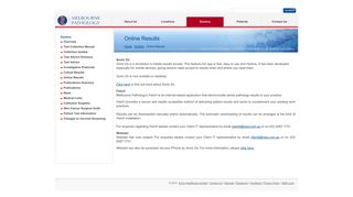 Online Results - Melbourne Pathology
