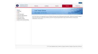 Lab Tests Online - Melbourne Pathology