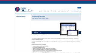 Sonic Skin Dx - Reporting Services